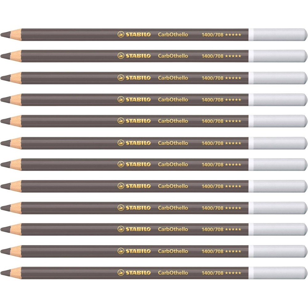Stabilo CarbOthello Pastel Pencils 12 Pack 1400/708 Grigio Caldo 5W